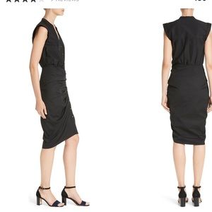 Veronica Beard Shirt Dress - Black - Size 8